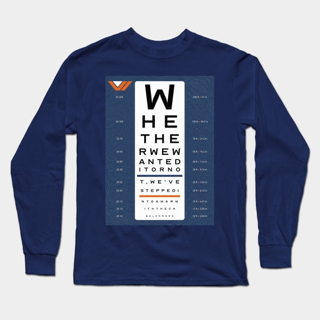 Whether we wanted it or not eye test Long Sleeve T-Shirt by Nlelith